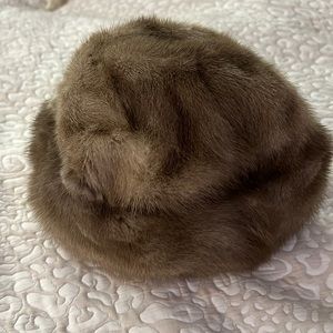 Real mink hat
